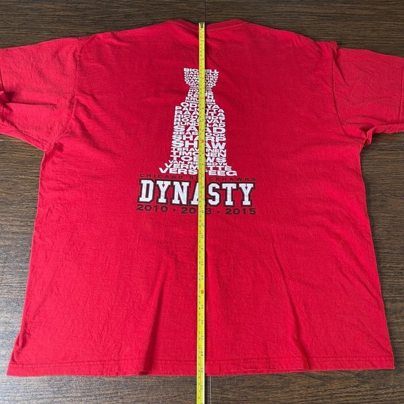 Chicago Blackhawks SS Red T-Shirt 2015 Stanley Cup Champs, Size 2XL - Picture 8 of 8